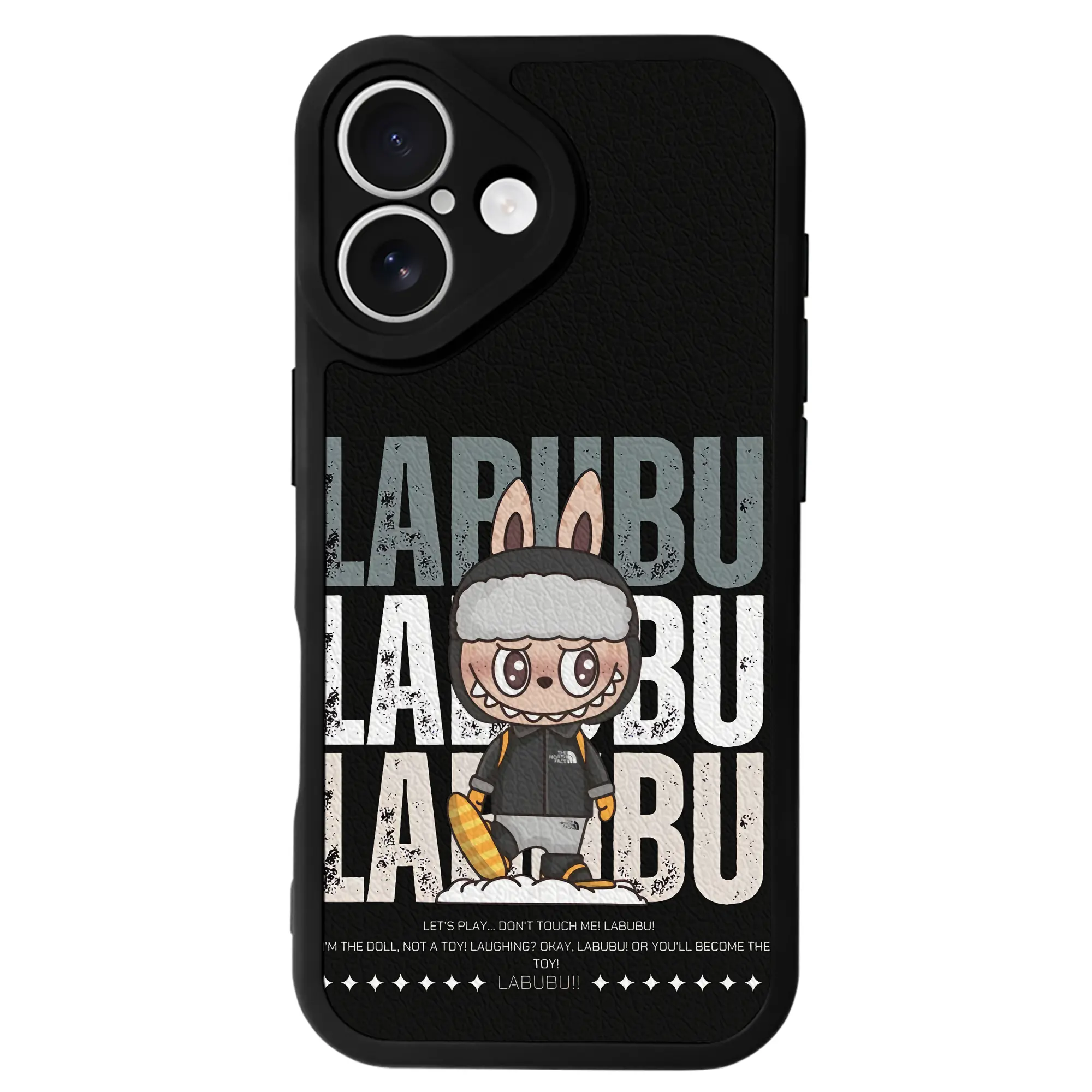 ラブブ グッズ ジモモ - IPhone 16シリーズ対応 ・ シリコンスマホケース ・ レザー調 ・ 高精度フィット ・ 耐衝撃 ・ ワイヤレス充電対応 ・ 精密カット